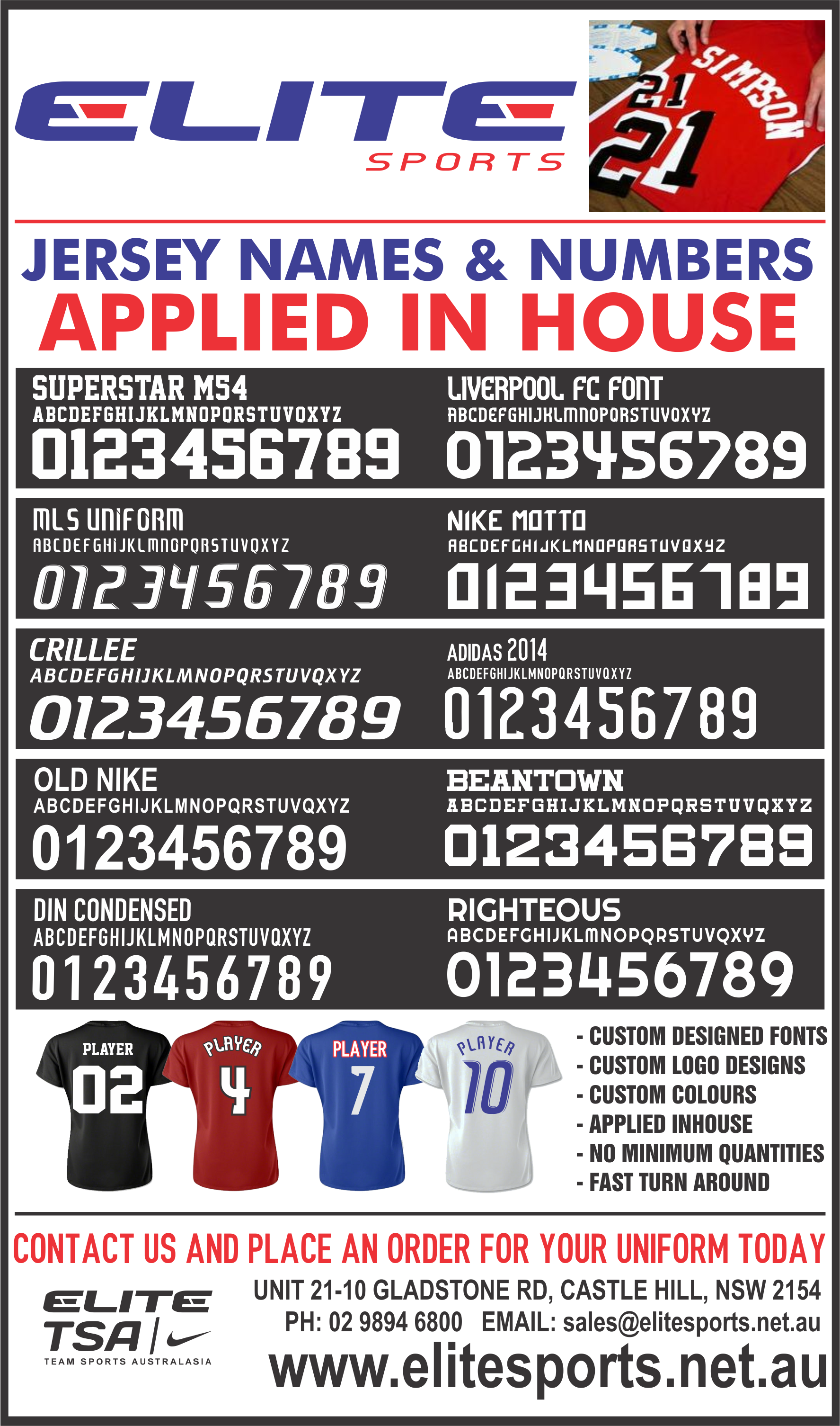 numbers on jerseys