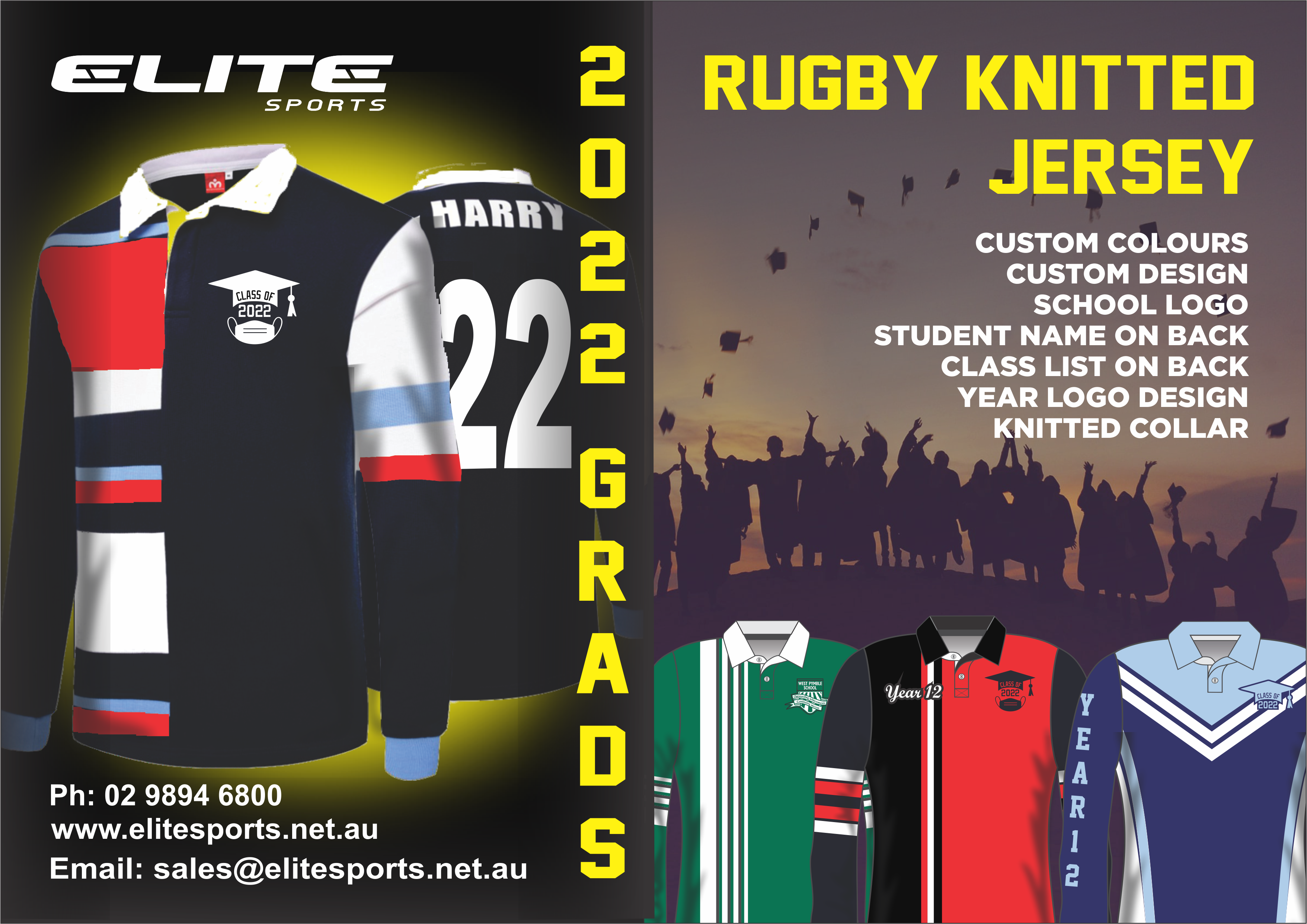 graduation rugby knit jersey